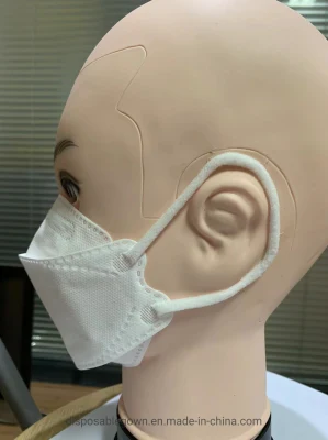 Masque facial en forme de poisson à usage unique en gros avec masque facial plié de protection en caoutchouc élastique souple