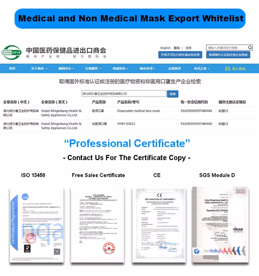 Bfe 99% usine hypoallergénique FDA CE niveau 3 masque de protection pour enfants 3 plis masque facial jetable médical chirurgical non tissé