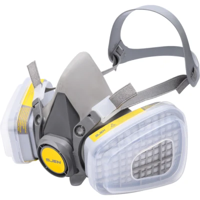 Gaz respiratoire en silicone réutilisable pour appareil respiratoire Masque complet, masque à gaz